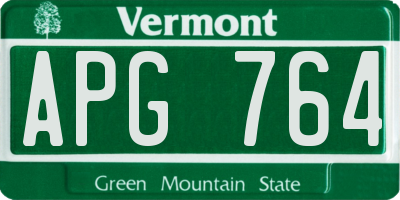 VT license plate APG764