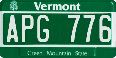 VT license plate APG776