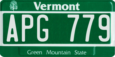 VT license plate APG779