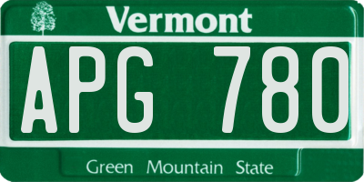VT license plate APG780