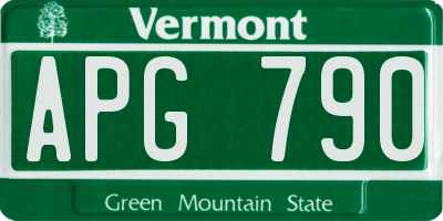 VT license plate APG790