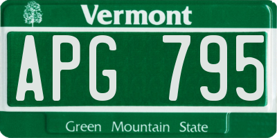 VT license plate APG795
