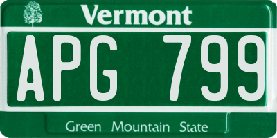 VT license plate APG799