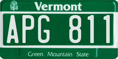 VT license plate APG811