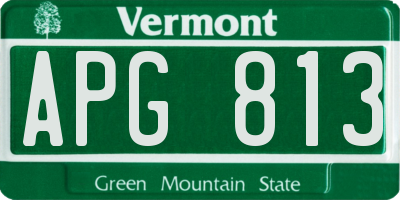VT license plate APG813