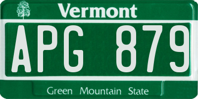 VT license plate APG879