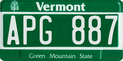 VT license plate APG887