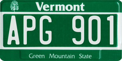VT license plate APG901