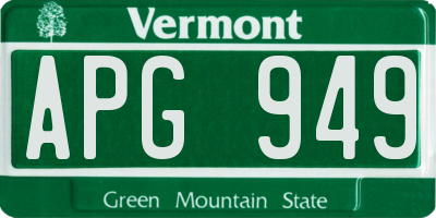 VT license plate APG949