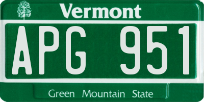 VT license plate APG951