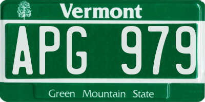 VT license plate APG979