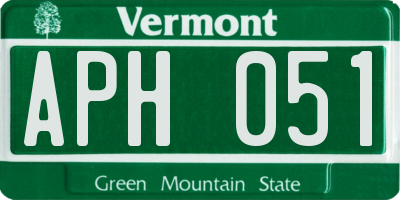 VT license plate APH051