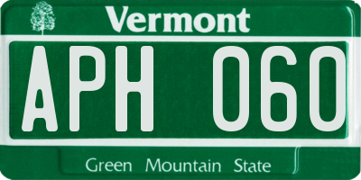 VT license plate APH060