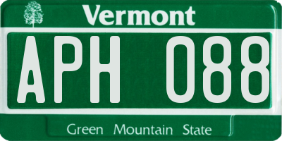 VT license plate APH088