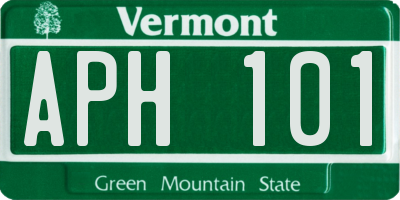 VT license plate APH101