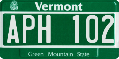 VT license plate APH102