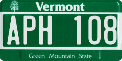 VT license plate APH108
