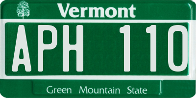 VT license plate APH110
