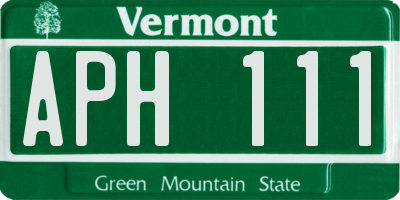 VT license plate APH111