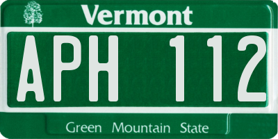 VT license plate APH112