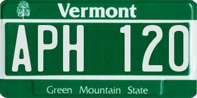 VT license plate APH120