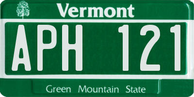 VT license plate APH121