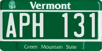VT license plate APH131
