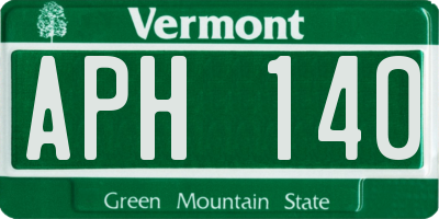 VT license plate APH140