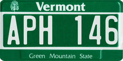VT license plate APH146