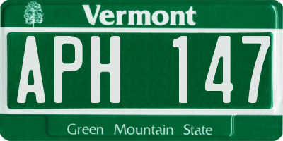 VT license plate APH147