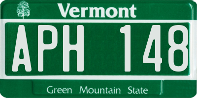 VT license plate APH148