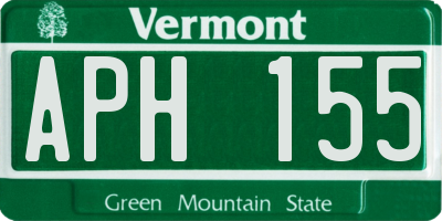 VT license plate APH155