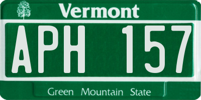 VT license plate APH157