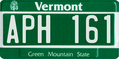 VT license plate APH161