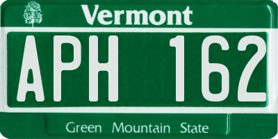 VT license plate APH162