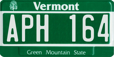 VT license plate APH164