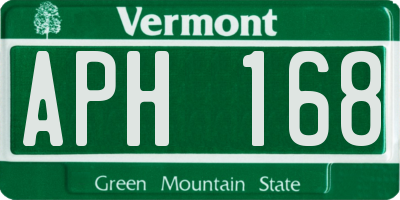 VT license plate APH168