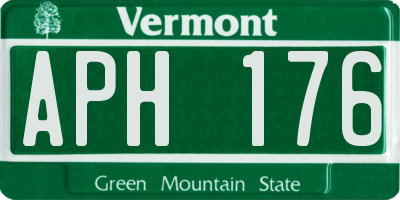 VT license plate APH176