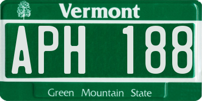 VT license plate APH188