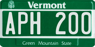 VT license plate APH200