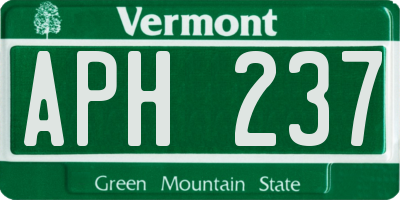 VT license plate APH237