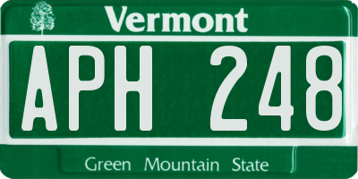 VT license plate APH248