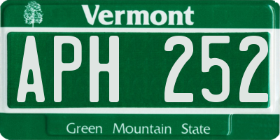 VT license plate APH252