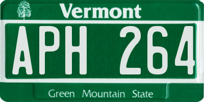 VT license plate APH264