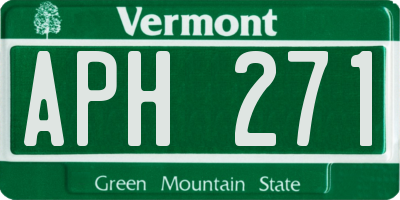 VT license plate APH271