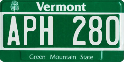 VT license plate APH280