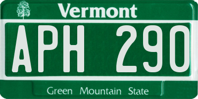 VT license plate APH290