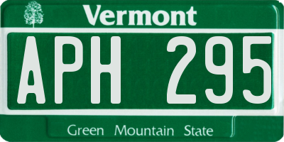 VT license plate APH295