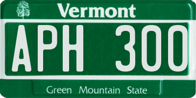 VT license plate APH300