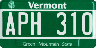 VT license plate APH310